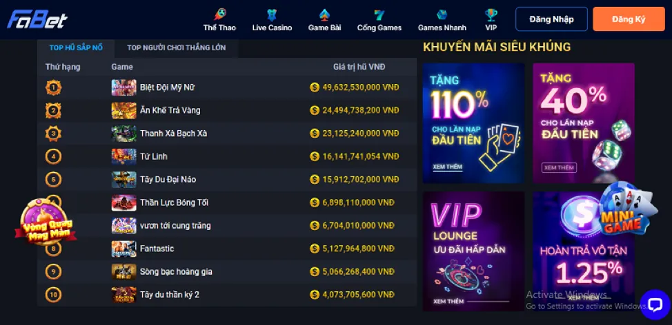 Thông báo bảo trì hệ thống 7clubs